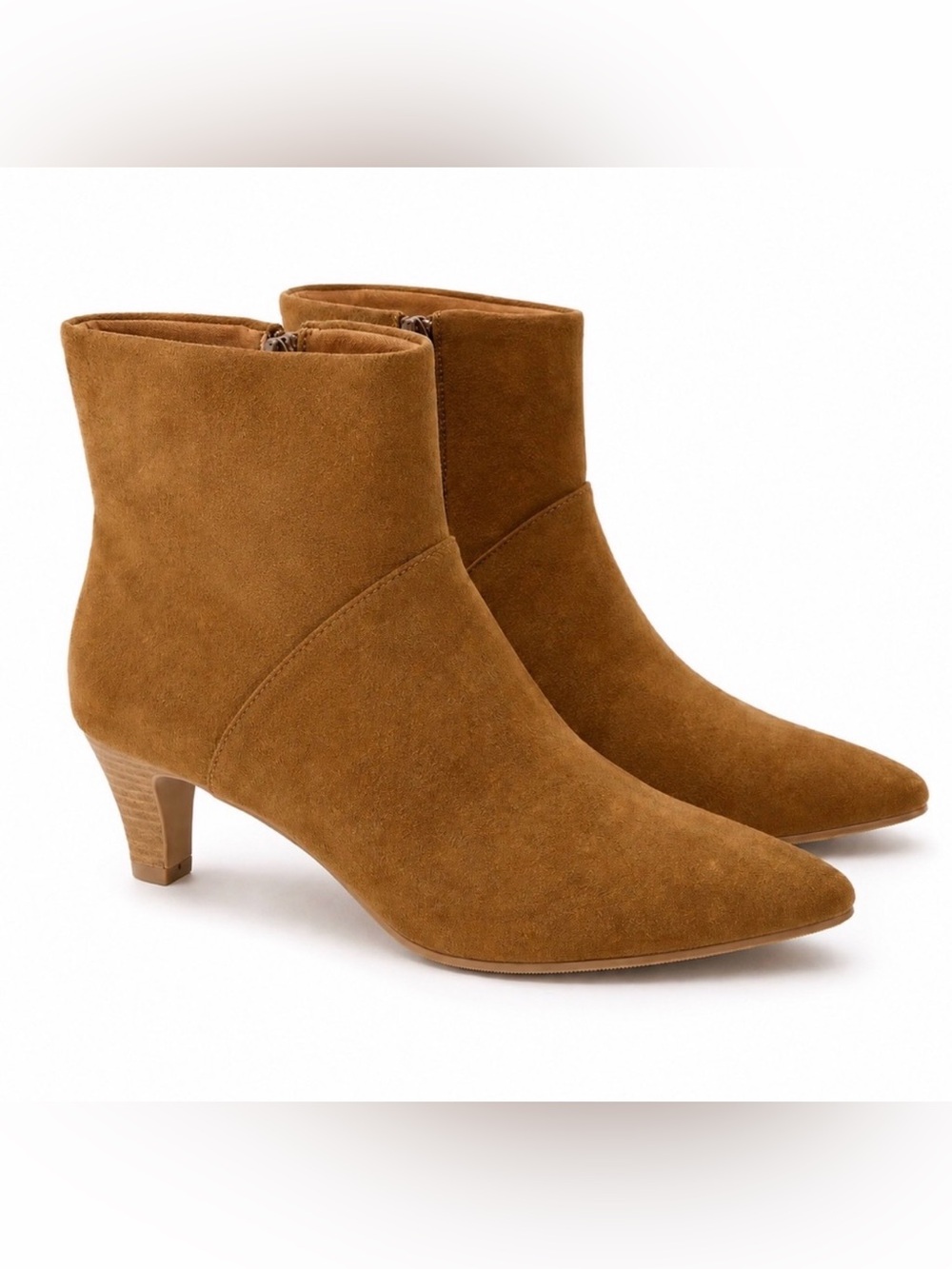 Universal threads Womens Frances Memory Foam Ankle faux brown suede Boots Size 8